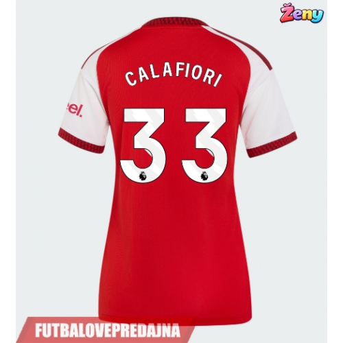 Lacne Ženy Futbalové dres Arsenal Riccardo Calafiori #33 2026-27 Krátky Rukáv - Domáci